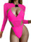 Rave Tenue pour Femme - Sexy Ensemble 2 Pièces Gainant Ventre Plat avec Boucle Shorty en Maille Crop Top Sexy pour Concerts Maillot De Bain Club(Rose,S,1017w)