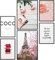 Papierschmiede® XXL Mood Poster Set Coco Girly, Gerahmte Bilder (Aluminium Rahmen, Farbe wählbar), Wohnzimmer Deko Wandbilder Schlafzimmer, 2x A2 und 4x A3, Lifestyle Glamour Schönheit Pink
