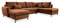 MIUFORM Ecksofa U-Form mit Schlaffunktion und Bettkasten | Scandic Lagom | Wohnlandschaft mit Schlaffunktion, Sofa U Form, Couch U Form, Wohnlandschaft U-Form (Ziegelrot, Rechts ausgerichtet)