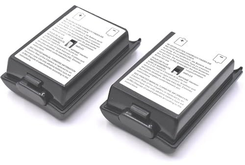Gamer Gear Confezione da 2 cover per batteria per controller Xbox 360, cover posteriore di ricambio per controller Xbox 360, porta batteria per controller Xbox 360, leggera e compatta