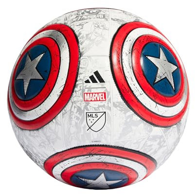adidas Unisex Ball (Machine-Stitched) MLS Trn Cap, White/Silver Met./Ray Red/Night Marine, IP7119, 5