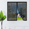 Fensternetz Fliegengitternetze 290 x 290 cm Insektenschutz Fliegennetz Fenster-Fliegengitter Ohne Bohren für Dachfenster mit Reißverschluss, Schwarz