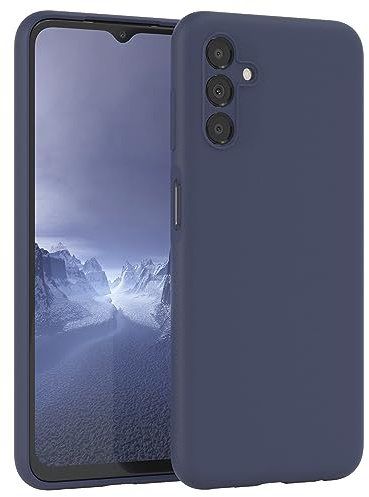 EAZY CASE Premium Silikon Handyhülle kompatibel mit Galaxy A13 4G Slimcover mit Kameraschutz und Innenfutter, Silikonhülle, Schutzhülle, Bumper, Handy Case, Hülle, Softcase, Nacht Blau