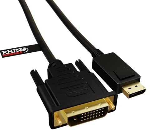 rhinocables Displayport - DVI-D Cable 20 Pin DVI - DP Monitor Converter Lead Male M/M Display port (5m)