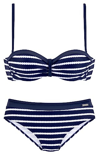 Lascana Damen Bügel-Bandeau-Bikini recyceltes Obermaterial | recyceltes Obermaterial
