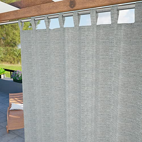 Byour3 - Tende Impermeabili Da Sole Per Esterno SU MISURA Con Passanti In Stoffa A Caduta Antimuffa - Tenda Laterale Gazebo Con Anelli In Tessuto X Terrazzo Balcone Pergola (Grigio, L.155 x 285H)