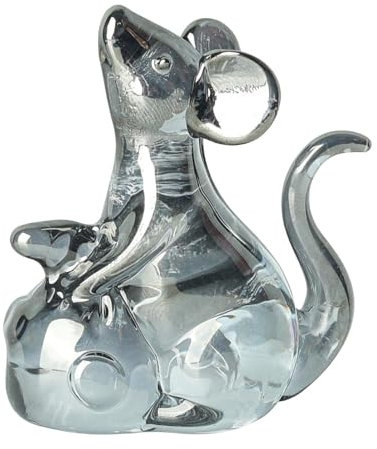 Figura acrílica para el hogar, Figura de ratón de Cristal, Escultura de Animal de ratón, Escultura de ratón Fengshui, Figura de ratón del Zodiaco, exhibición de de ratón para Sala de