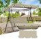 YURCI Ersatz-Set für Terrassenschaukel-Kissenbezug, Schaukelsitz-Überdachung, Ersatz-Schaukelstuhl-Bezug, UV-beständiger Bezug, Terrassen-Hängematten-Bezug Oben, Gartenschaukel-Bezug