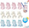 Eiswürfelform Wiederverwendbar FaJoek 12 Stück Einhorn Eiswürfelform Bunt für Partygetränk, Cute Bunte Einhorn Eiswürfelform, Eiswürfel Kunststoff, Plastik Eiswürfel BPA-Frei (Einhorn)