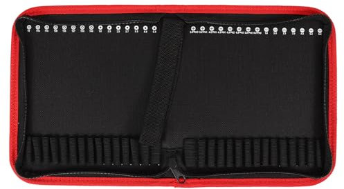 Uonlytech Wrench Organizer, Handheld Driver Bit Case, Empty Drill Bit Storage Bag, Zipper Tool Pouch, Small Tool Carrier
