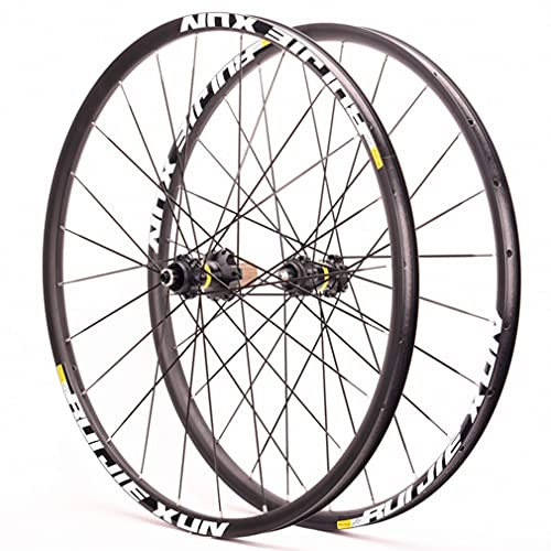 Felgen MTB-Fahrrad-Laufradsatz 26/27,5/29 Zoll Mountainbike-Räder Centerlock-Scheibenbremsnabe 24H Passend für 7-11-Gang-Kassetten-Schnellspanner-Fahrradradsatz Fahrradzubehör 1590 g