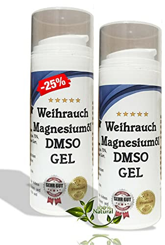 Leivys DMSO Gel - Salbe + Weihrauchextrakt mit Magnesiumöl, bequeme Anwendung, sehr effektive Wirkung (2 x 50 ml)