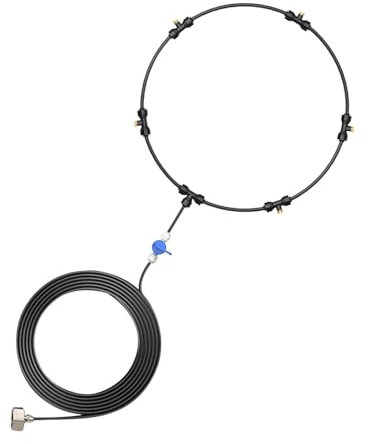 Kuxiptin Nebulizzatori d'acqua per ventola di raffreddamento, kit ventola di raffreddamento a nebulizzazione, set di nebulizzazione ventola di raffreddamento per esterni,