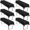 6 Stück Schwarz Biertisch Tischdecke universal für 50cm u.70cm Biertische Hussen für Biertisch, Blickdichte Polyester Biertischhussen Biertisch-Husse Rechteckige Tischdecken Waschbar-250x100cm