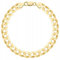 AMAR PRAGNA Goldarmband Herren Vergoldet 585, Silber 925, Mens Bracelet, Schmuck Massive Panzerkette 8,5 mm - 22 cm