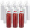 OAMCEG 12 Pack Ketchup Squeeze Bottles 8 OZ Plastic Condiment Squeeze Squirt Bottles and Caps with Discrete Measurements, for Ketchup, BBQ, Sauces, Syrup, Condiments, Dressings, Paint - BPA Free