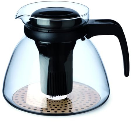 SIMAX Teekanne aus Glas VIOLA für Induktionskochfeld – Fassungsvermögen 1,5 l – integrierter Filter – Maße: Ø 17 x 14,7 cm – Exclusive 3762/S/IND