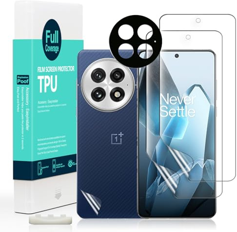 Ibywind Protector de Pantalla para OnePlus 13 5G,2 Piezas Película de Hidrogel y Protector de Lente de Cámara,Fácil de Instalar,Compatible Detector Huellas,Anti Arañazos,Sin Burbujas