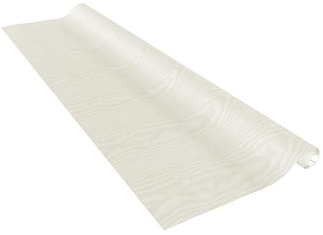 Vénilia Klebefolie Deco Standard, Weiß Holzoptik, 90 cm x 2,1 m, selbstklebende Möbelfolie, Dekofolie, Küchenfolie, Tapete, PVC ohne Phthalate, Made in EU