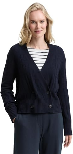 TOM TAILOR Damen Cardigan in Wickel-Optik