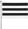 Bandera de rayas negras y blancas para exteriores, bandera de vacaciones de doble cara con ojal, fondo decorativo, suministros para fiestas