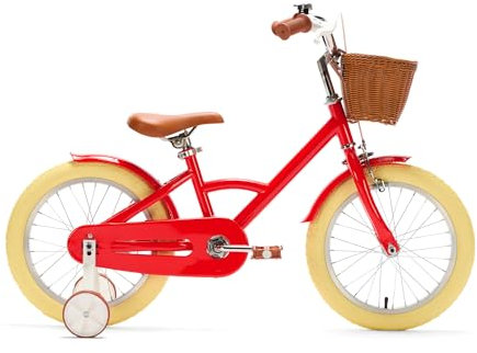 Generation Classic Kinderfahrrad 16 Zoll - Rot - Fahrrad mit Stützrädern für Kinder von 4 bis 6 Jahren
