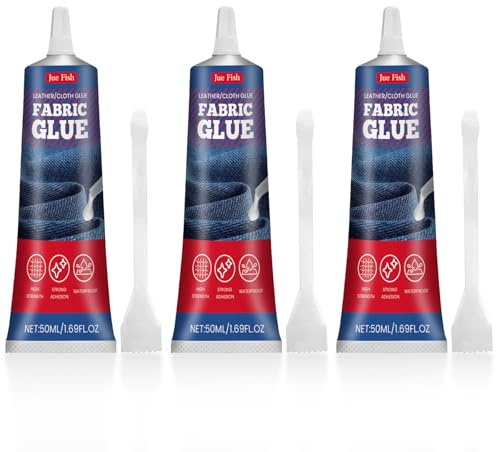 3PCS Fabric Glue,Fabric Glue for Clothes 50ml for Crafts Upholstery | Fabric Glue Pen Waterproof Flexible Fast Drying Durable Bond for Material Textile Felt or Wool