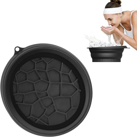 KUIRUNRX® Face Ice Bath Bowl, Foldable Silicone Wash Basin with Built-in Ice Cube Tray for Swelling Relief