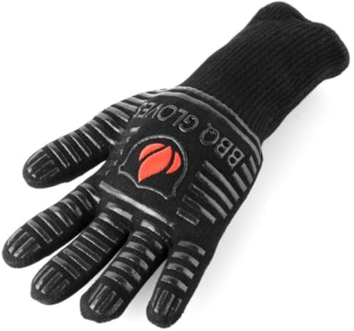 Wärmeisolierende Grillhandschuhe, Kaminöfen, Holzbrenner-beständiger Handschuh, Feuer-Hitze-Handschuh, hitzebeständiger Für Ofen Backen