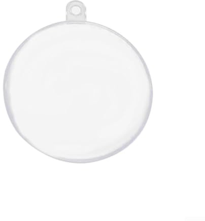 Transparente Kunststoffkugeln für Weihnachtskugel-Dekorationen, transparente DIY-Foto-Ornamente, wiederverwendbare hängende Weihnachtsschmuck, 10–16 cm, 5 Stück (12 cm)