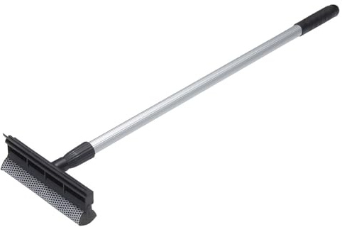 Vikan 473952 Windscreen Scraper with Sponge and Telescopic Handle, Black, 710 mm Length, 80 mm Width, 65 mm Height