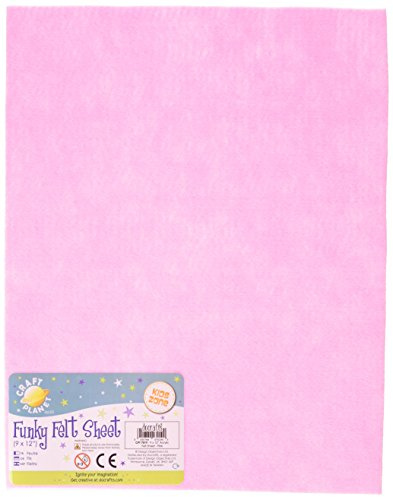 Craft Planet 9 x 12 Acrylic Felt, Pink, Sheets, Coloured Square, Crafting Fabric, Stick with Glue Adhesive Pritt Sticks, for Sewing, Patchwork, Crafts