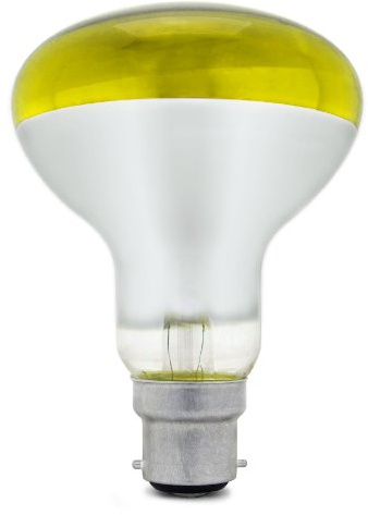 5 x Opus 60W R80 Bc B22 Bayonet Cap Yellow Coloured Disco Spot Light Dimmable Reflector Bulbs Pack