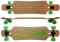 MAXOfit® Longboard Bamboo Race | Freeride/Drop-Through Ahorn Bambus Komplettboard | mit ABEC-11 Kugellager | 107 x 25.5 cm | Cruiser-Board 70mm Rollen