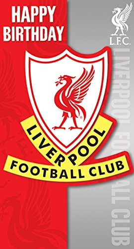 Liverpool FC LP047 Die-Cut Card Crest Birthday Card, Multi Colour, 12.8 x 0.2 x 23.2 cm, 9 x 5 inch
