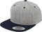Flexfit Unisex Classic Snapback 2-Tone Cap Kappe, Heather Grey/Navy, One Size