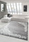 Moderner Teppich Designer Teppich Orientteppich mit Glitzergarn Wohnzimmer Teppich mit Floral Muster Meliert in Grau Creme Größe 160x220 cm