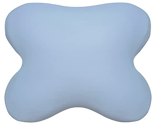 Edda Lux Housse destiné à Tempur OMBRACIO Oreiller 60/56 x 50/48 cm, Taie d'oreiller Douce en Jersey pour Coussin de Forme Papillon, 100% Coton, Bleu Clair