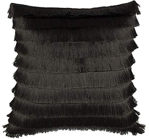 Furn Flicker Cushion Cover-Polyester-Graphite-45cm x 45cm (18 x 18 inches), Polyester, Graphite, 45cm x 45cm (18 x 18 inches)