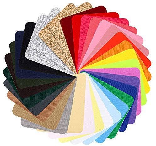 Augshy Flicken zum Aufbügeln, 33 Stück Bunte Bügelflicken Kleidung Patches zum Aufbügeln 12,5 x 9,5 CM Kleidung Patches für Jeans und Kleidung