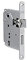 Serratura tipo AGB Serie CENTRO D. 90 con Scrocco con Cassa Ridotta Patent - Bordo Tondo - Ottone e Cromo Satinata (Cromo Satinato)