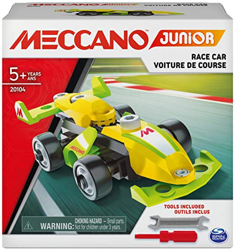 MECCANO Junior, Rennwagen STEAM Modellbausatz, für Kinder ab 5 Jahren