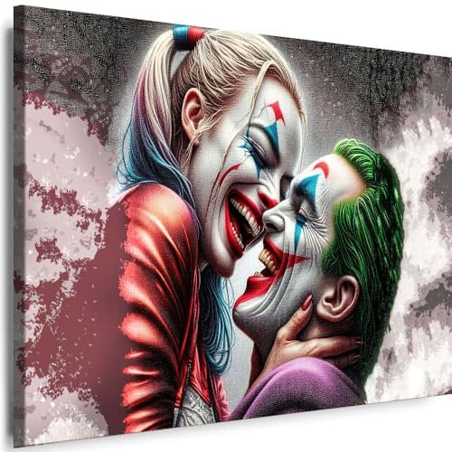 Myartstyle - Bilder Joker 100 x 70 cm Leinwandbilder XXL - 1 Teilige Wandbilder Film Popular Movies Kunstdrucke w-P-2020-158