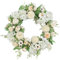 Colcolo 40cm Blumenkranz, Seidenblumen Kunstblumen Türkranz Wandkranz Dekoration für Zuhause, Hochzeit, Party - Hellgrün