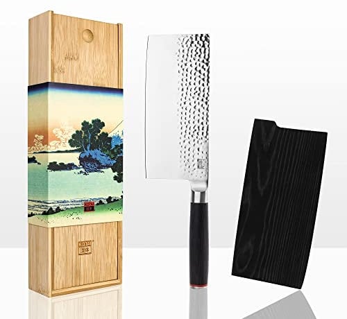 KOTAI | Chinese Cleaver Knife | 19 cm Blade | Ideal to Cut Meat and Chop Vegetables | Hand Sharpened and Forged | Ultra-Sharp 440C Japanese Stainless Steel | Pakkawood Handle | Full Hidden Tang