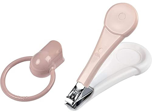 BÉABA - Nagelknipser für Babys und Kinder - Nagel-Pflege und Maniküre - Breiter und Ergonomischer Griff - Rosa
