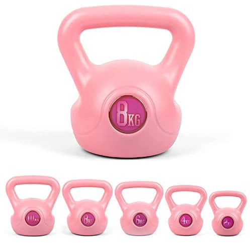 Phoenix Fitness - RY1423 - Kettlebell Maximale Schwerkraft und Gewicht Kettlebell Übungsvinyl für Herz-Kreislauf-Training Home Gym Übung 8 kg - Pinkkg