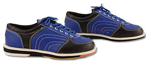 Mens Womens Bowling Shoe, Lightweight Indoor Lawn Shoe Lace Up Leather Bowls Shoes for Unisex,Blue,38