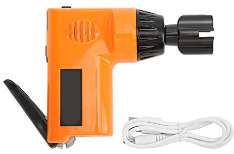 Devanadera de cuerdas de guitarra Herramienta de encordado eléctrico Cortador de cuerdas multifuncional para guitarra Banjo Bajo Mandolina Ukelele 2.7‑4.3V(naranja)