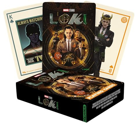 AQUARIUS Marvel Comics Loki Spielkarten - Loki Themed Deck of Cards for Your Favorite Card Games - Officially Licensed Marvel Comics Merchandise & Collectibles